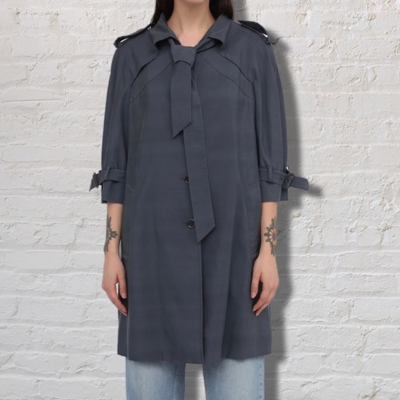 MOSCHINO DARK GREY TRENCH - Picture 4 of 5